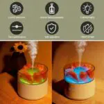 Cool-Mist Impeller Air Humidifier Crystal Salt Aroma Diffuser Incense Machine Fogger Essential Oil Lamp Difusor Ambient Light - Image 5