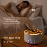 Top Sale Flame Aroma Diffuser Air Humidifier Home Aromatherapy Fire Ultrasonic Essential Oil Diffuser With Bluetooth Speaker White Noise - Image 2