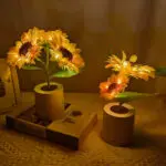 Rechargeable Sunflower Led Simulation Night Light Table Lamp Simulation Flowers Decorative Desk Lamp For Resturaunt Hotel Wedding Gift - Image 2