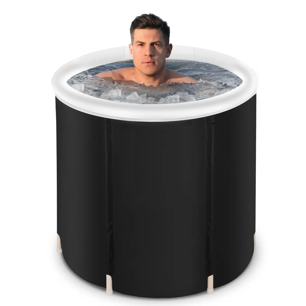 Recovery Ice Tub Foldable Bathtub Outdoor Portable Cold Water Therapy Tub Fitness Rehab Ice Tub For Athletes Long Lasting Insulated Ice Tub, Spa Soaking Bucket - Image 1