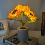 Rechargeable Sunflower Led Simulation Night Light Table Lamp Simulation Flowers Decorative Desk Lamp For Resturaunt Hotel Wedding Gift - Image 5