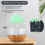 2-in-1 Desk Humidifier Rain Cloud Aromatherapy Essential Oil Zen Diffuser & Raining Cloud Night Light Mushroom Lamp - Image 9