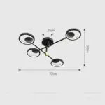 Nordic Living Room Simple Modern Atmosphere Net Red Led Molecular Ceiling Light - Image 7