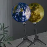 2 In 1 Star Projector Earth And Moon Projection Lamp 360 Rotating Bracket USB Led Night Light For Bedroom Decoration - Image 2