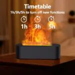 Flame Essential Oil Diffusers, Upgrade 7 Colour Lights Aromatherapy Diffuser, Oil Diffuser, Air Humidifier, Aroma Diffusers For Home, Bedroom, Office, Yoga, Timer & Waterless Auto Off 150ml - Image 4