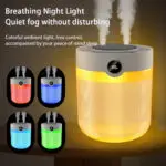 Large Capacity 2L Humidity Digital Display Double Spray Humidifier USB Silent Home Desktop Water Refill Meter Fog Amount - Image 4