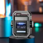 New Pulse Lighter Double Arc Outdoor Windproof Type-C Charging Electric Lighter Mechanical Alloy Rotary Gyroscope Decompression Tool - Image 9