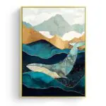 Japanese Poster Moonlight On The Sea Canvas