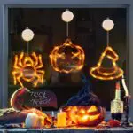 Halloween Window Hanging LED Lights Spider Pumpkin Hanging Ghost Horror Atmosphere Lights Holiday Party Decorative Lights Home Decor - Image 3