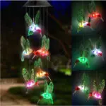 Outdoor Solar Wind Chime Lamp Hummingbird Butterfly Ball Wind Chime Garden Decoration - Image 2