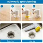 1pc Electric Spin Cleaning Brush,USB Rechargeable Handheld Kitch Cleaner Coldless Rotary Brush, Power Brush Bathroom Rechargeable Brush, Automatic Rotary Power Cleaning Brush For Cleaning - Image 6