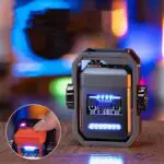 New Pulse Lighter Double Arc Outdoor Windproof Type-C Charging Electric Lighter Mechanical Alloy Rotary Gyroscope Decompression Tool - Image 6