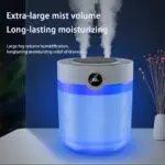 Large Capacity 2L Humidity Digital Display Double Spray Humidifier USB Silent Home Desktop Water Refill Meter Fog Amount - Image 5