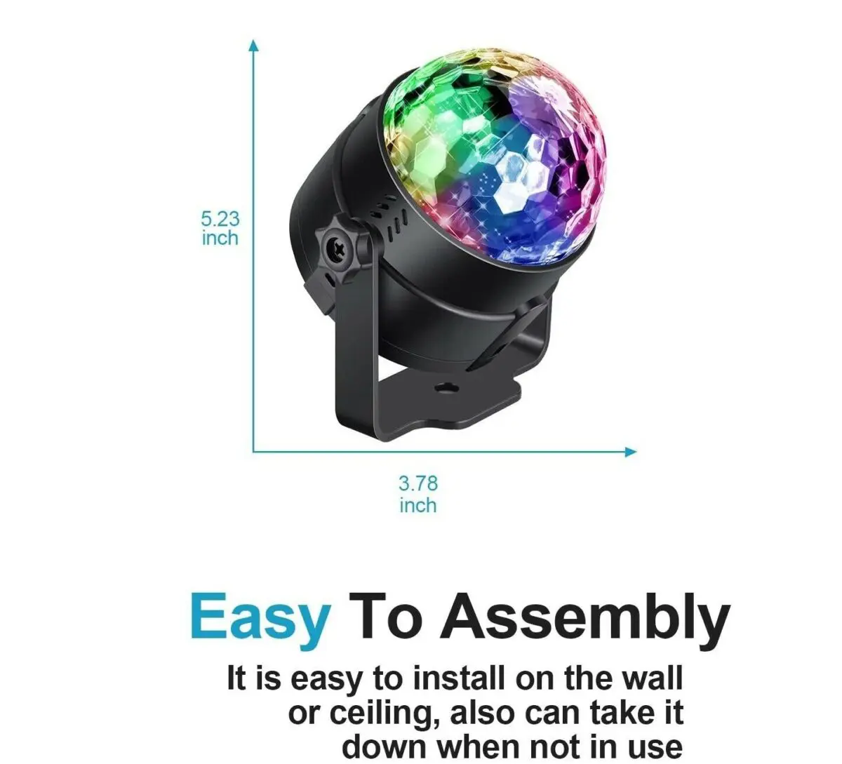 Disco Party Lights Strobe Led Dj Ball Sound Activated Bulb Dance Lamp Decoration - Image 4