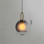 Nordic Simple Modern Glass Ball Chandelier Milk Tea Shop Clear Bar Restaurant Chandelier - Image 3