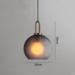 Nordic Simple Modern Glass Ball Chandelier Milk Tea Shop Clear Bar Restaurant Chandelier - Image 4