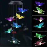 Outdoor Solar Wind Chime Lamp Hummingbird Butterfly Ball Wind Chime Garden Decoration - Image 3