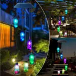 Outdoor Solar Wind Chime Lamp Hummingbird Butterfly Ball Wind Chime Garden Decoration - Image 7