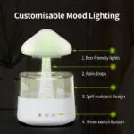 2-in-1 Desk Humidifier Rain Cloud Aromatherapy Essential Oil Zen Diffuser & Raining Cloud Night Light Mushroom Lamp - Image 3