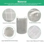 Large Foldable Storage Laundry Hamper Clothes Basket Washing Bag Bin Organizer - Image 2