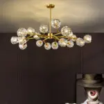 Nordic Chandelier Modern Simple Crystal All Copper Light Luxury Lamps - Image 4