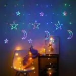 LED Fairy String Window Curtain Lights Star Christmas Xmas Party Home Indoor - Image 3