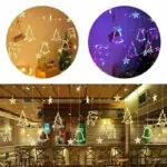 LED Fairy String Window Curtain Lights Star Christmas Xmas Party Home Indoor - Image 6