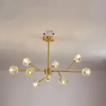Nordic Chandelier Modern Simple Crystal All Copper Light Luxury Lamps - Image 3
