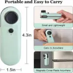 Bag Sealer, 2 In 1 Mini Bag Sealer Heat Seal Rechargeable And Cutter, Mini Chip Bag Sealer Heat Seal With Soft Magnetic Portable Heat Sealer With Cable USB Rechargeable Food Bag Sealing Machine - Image 3