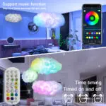 USB Cloud Light APP Control Music Synchronization 3D RGBIC Ambient Light Lightning Simulation Clouds Bedroom Room Light - Image 6