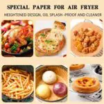 Air Fryer Paper Food Disposable Paper Liner Airfryer Kitchen Cookers Oil-proof Barbecue Plate Steamer Fryer Baking Accessories - Image 7