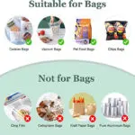 Bag Sealer, 2 In 1 Mini Bag Sealer Heat Seal Rechargeable And Cutter, Mini Chip Bag Sealer Heat Seal With Soft Magnetic Portable Heat Sealer With Cable USB Rechargeable Food Bag Sealing Machine - Image 5