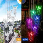 Outdoor Solar Wind Chime Lamp Hummingbird Butterfly Ball Wind Chime Garden Decoration - Image 6